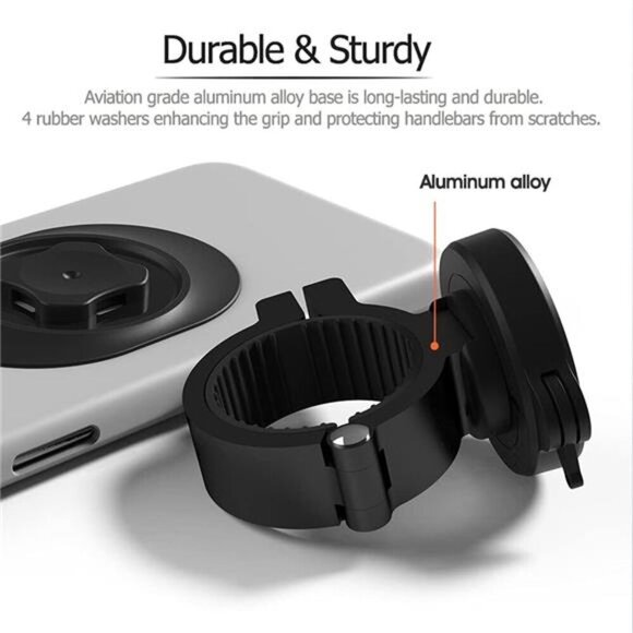 Bike Phone Holder, Aluminum Bike Phone Mount with Universal Adapter - Picture 3 of 8